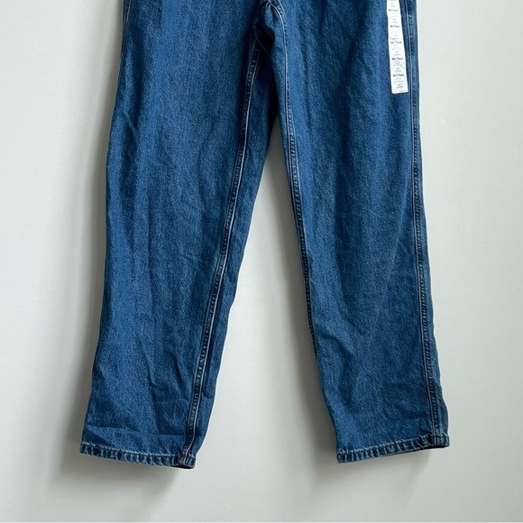 Uniqlo Wide Fit Tapered Leg Jeans Unisex Size 30 High Rise 100% Cotton 65 Blue - Picture 5 of 15